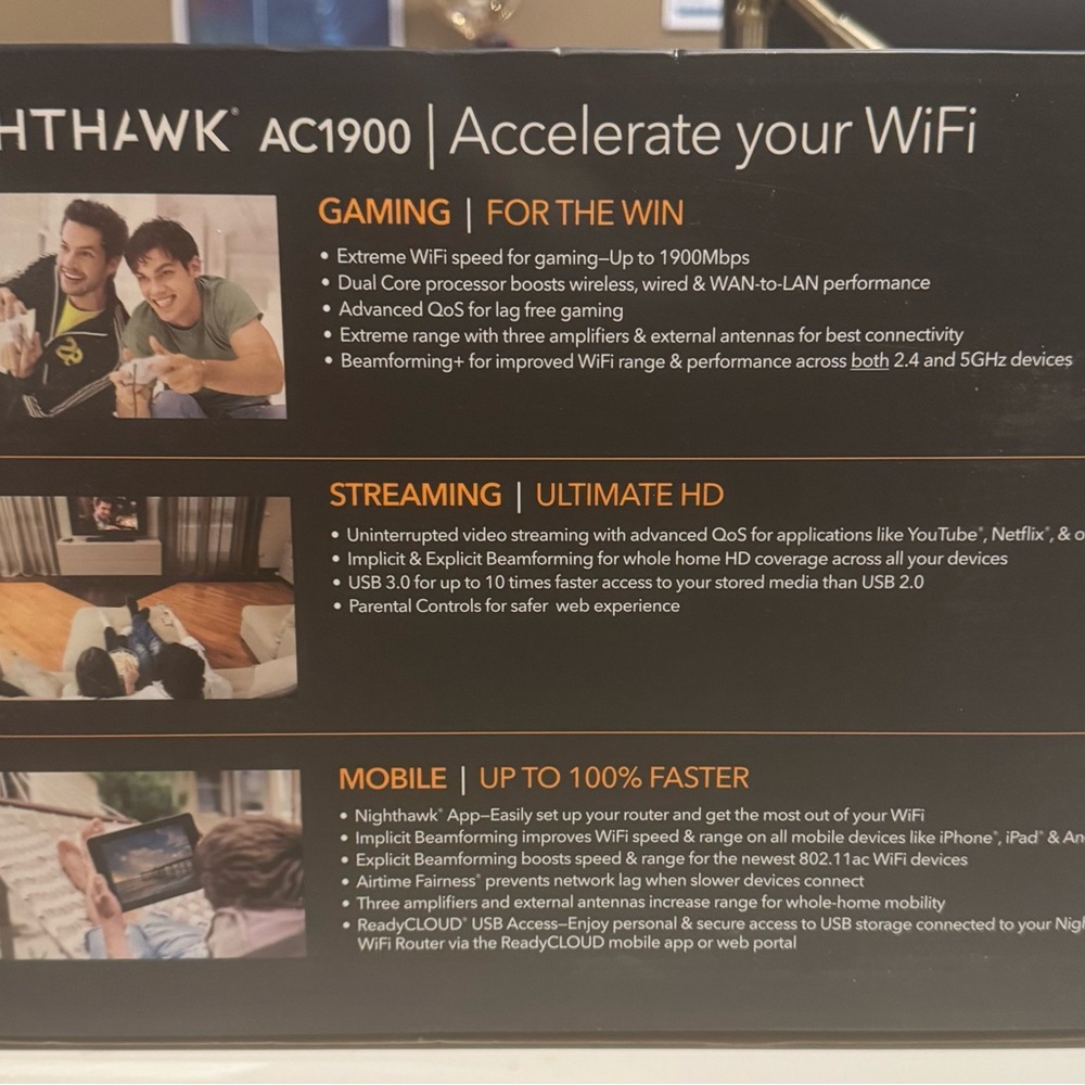 Netgear Black Wireless Router High-Performance Networking - Picture 6 of 7